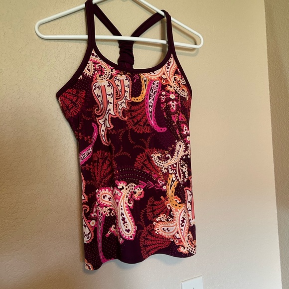 Athleta Tops - Athleta Women’s Paisley Print Racerback Built In Bra Workout Tank